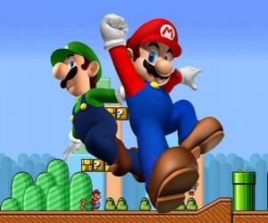 Puzzle Mario και ο αδελφός του Luigi, το πιο διάσημο υδραυλικούς